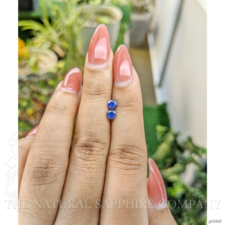0.68 Ct.Tw. Blue Sapphire Pair from Ceylon (Sri Lanka)
