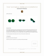 1.80 Ct.Tw.Total Carat Weight Emerald Pair from Zambia Appraisal