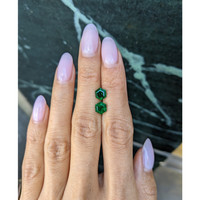 1.80 Ct.Tw.Total Carat Weight Emerald Pair from Zambia Life Style