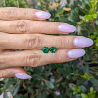 1.80&nbsp;Ct.Tw.Total Carat Weight Emerald Pair from Zambia Life Style