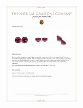 1.76 Ct.Tw.Total Carat Weight Garnet Pair from Tanzania Appraisal