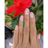 0.54 Ct.Tw.Total Carat Weight Emerald Pair from Afghanistan Life Style