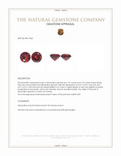 2.04 Ct.Tw.Total Carat Weight Red Almandine Garnet Pair from Ceylon (Sri Lanka) Appraisal