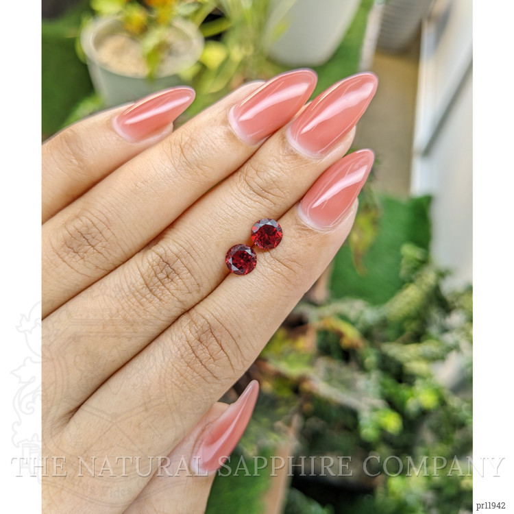 2.04 Ct.Tw. Almandine Garnet Pair from Ceylon (Sri Lanka)