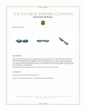 2.07&nbsp;Ct.Tw.Total Carat Weight Greenish Blue Sapphire Pair from Madagascar Appraisal