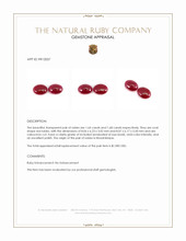 3.32 Ct.Tw.Total Carat Weight Cabochon Ruby Pair from Mozambique Appraisal