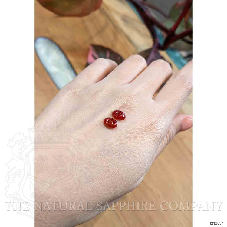 3.32 Ct.Tw. Cabochon Ruby Pair from Mozambique