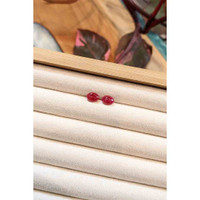 3.32 Ct.Tw.Total Carat Weight Cabochon Ruby Pair from Mozambique Life Style