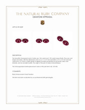 3.74&nbsp;Ct.Tw.Total Carat Weight Cabochon Ruby Pair from Mozambique Appraisal