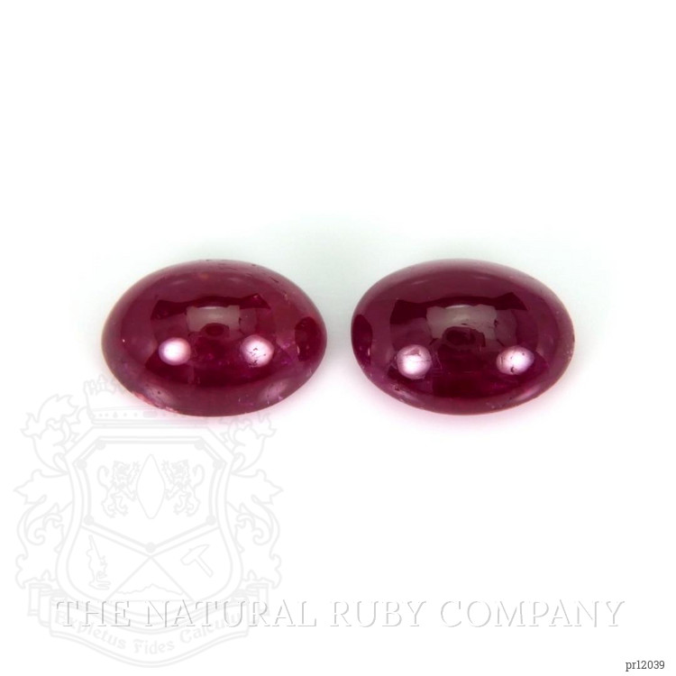 3.74 Ct.Tw. Cabochon Ruby Pair from Mozambique