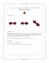 4.44&nbsp;Ct.Tw.Total Carat Weight Cabochon Ruby Pair from Mozambique Appraisal