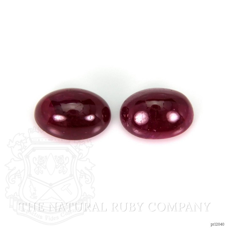 4.44 Ct.Tw. Cabochon Ruby Pair from Mozambique