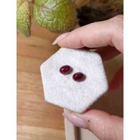 4.44 Ct.Tw.Total Carat Weight Cabochon Ruby Pair from Mozambique Life Style