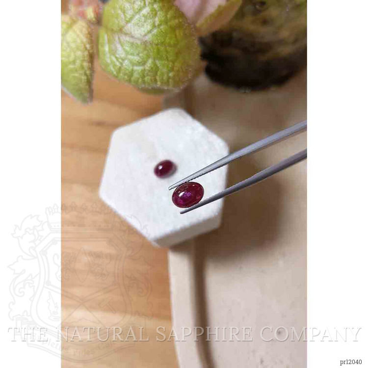 4.44 Ct.Tw. Cabochon Ruby Pair from Mozambique
