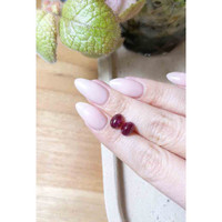 4.44&nbsp;Ct.Tw.Total Carat Weight Cabochon Ruby Pair from Mozambique Life Style