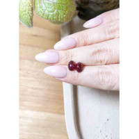 4.44&nbsp;Ct.Tw.Total Carat Weight Cabochon Ruby Pair from Mozambique Life Style