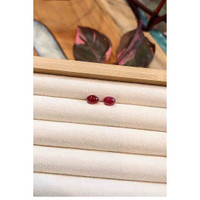 4.57 Ct.Tw.Total Carat Weight Cabochon Ruby Pair from Mozambique Life Style