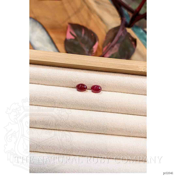 4.57 Ct.Tw. Cabochon Ruby Pair from Mozambique