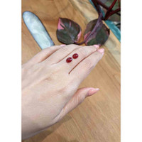 3.76 Ct.Tw.Total Carat Weight Cabochon Ruby Pair from Mozambique Life Style