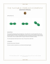 3.22&nbsp;Ct.Tw.Total Carat Weight Cabochon Emerald Pair from Zambia Appraisal