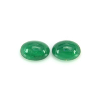3.22 Ct.Tw.Total Carat Weight Cabochon Emerald Pair from Zambia Video