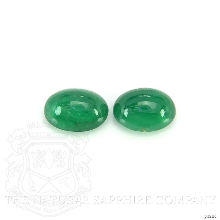 3.22 Ct.Tw. Cabochon Emerald Pair from Zambia