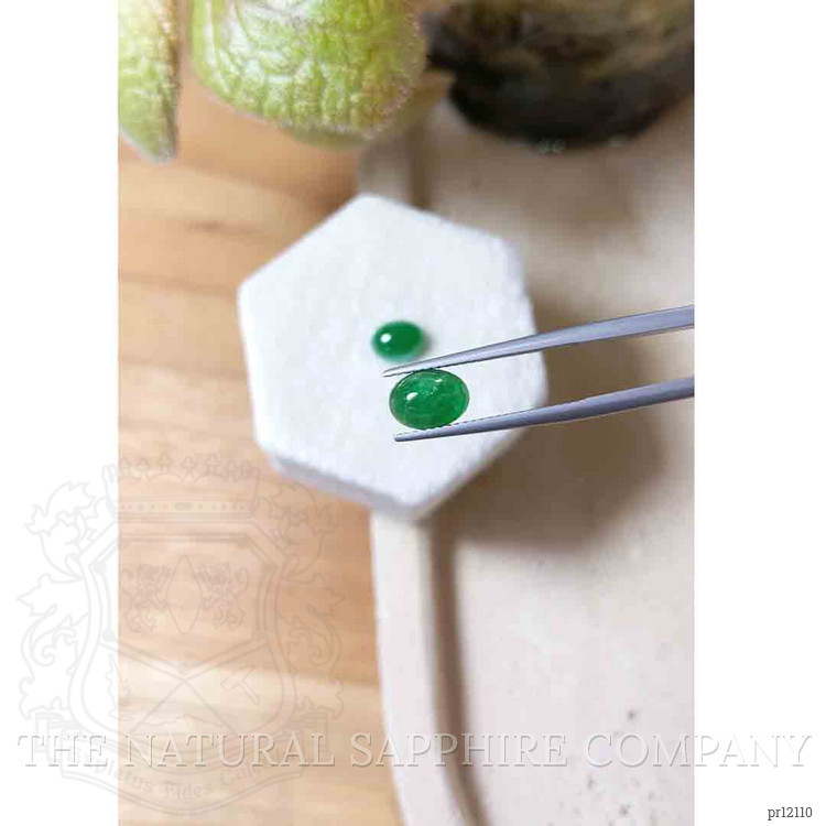 3.22 Ct.Tw. Cabochon Emerald Pair from Zambia