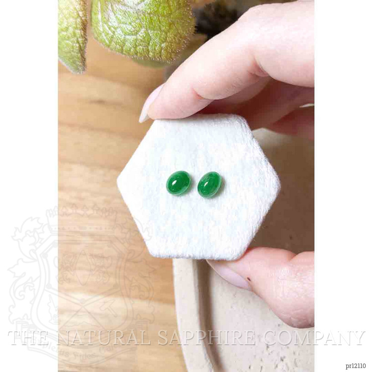 3.22 Ct.Tw. Cabochon Emerald Pair from Zambia