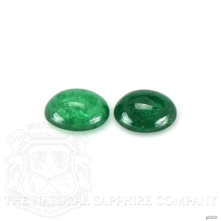 1.92 Ct.Tw. Cabochon Emerald Pair from Zambia