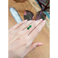 1.92&nbsp;Ct.Tw.Total Carat Weight Cabochon Emerald Pair from Zambia Life Style