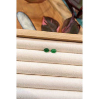 1.92 Ct.Tw.Total Carat Weight Cabochon Emerald Pair from Zambia Life Style