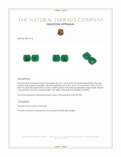 13.16&nbsp;Ct.Tw.Total Carat Weight Cabochon Emerald Pair from Zambia Appraisal