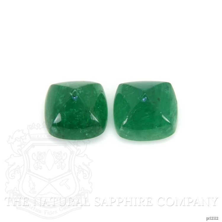13.16 Ct.Tw. Cabochon Emerald Pair from Zambia