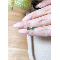 1.07&nbsp;Ct.Tw.Total Carat Weight Emerald Pair from Zambia Life Style