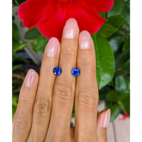 2.43&nbsp;Ct.Tw.Total Carat Weight Blue Sapphire Pair from Ceylon (Sri Lanka) Life Style