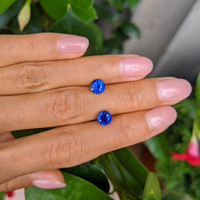 2.43&nbsp;Ct.Tw.Total Carat Weight Blue Sapphire Pair from Ceylon (Sri Lanka) Life Style