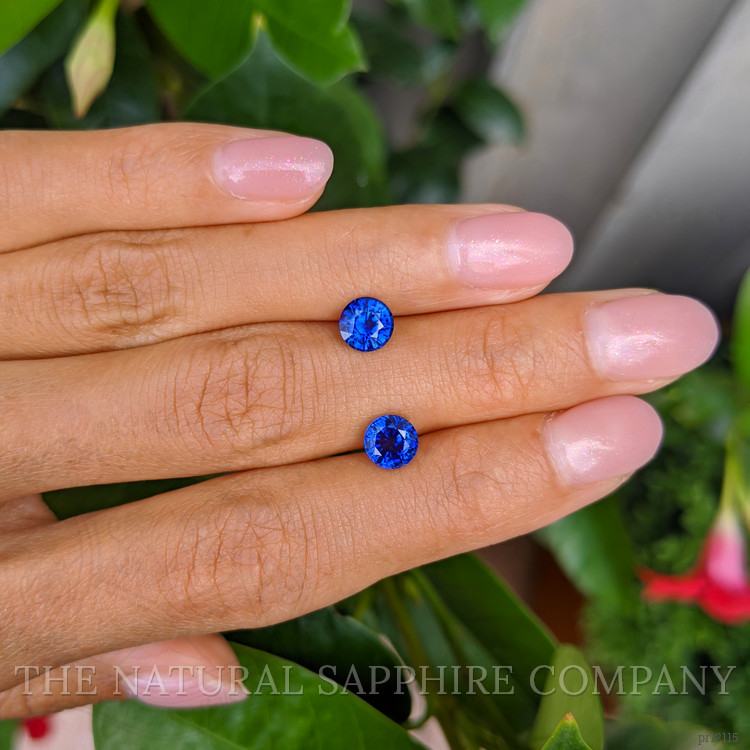 2.43 Ct.Tw. Blue Sapphire Pair from Ceylon (Sri Lanka)