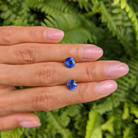 3.17&nbsp;Ct.Tw.Total Carat Weight Blue Sapphire Pair from Ceylon (Sri Lanka) Life Style