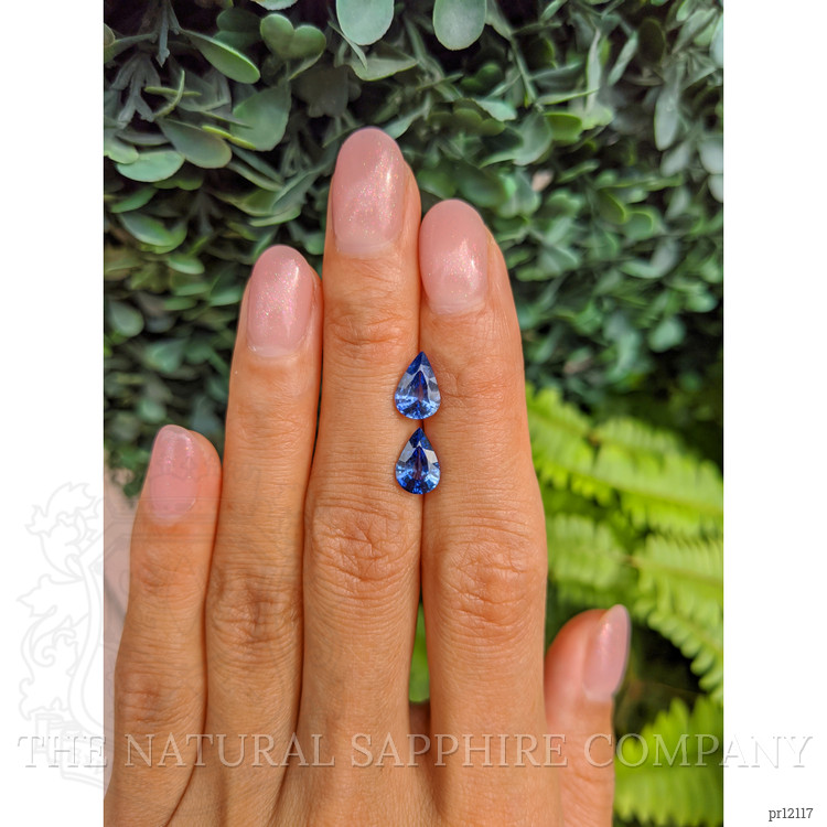 2.82 Ct.Tw. Blue Sapphire Pair from Ceylon (Sri Lanka)
