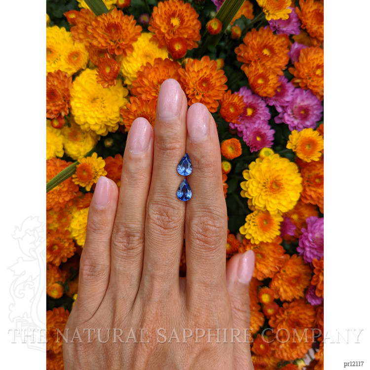 2.82 Ct.Tw. Blue Sapphire Pair from Ceylon (Sri Lanka)