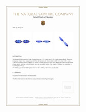 2.35&nbsp;Ct.Tw.Total Carat Weight Blue Sapphire Pair from Ceylon (Sri Lanka) Appraisal