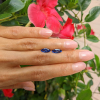 2.35&nbsp;Ct.Tw.Total Carat Weight Blue Sapphire Pair from Ceylon (Sri Lanka) Life Style