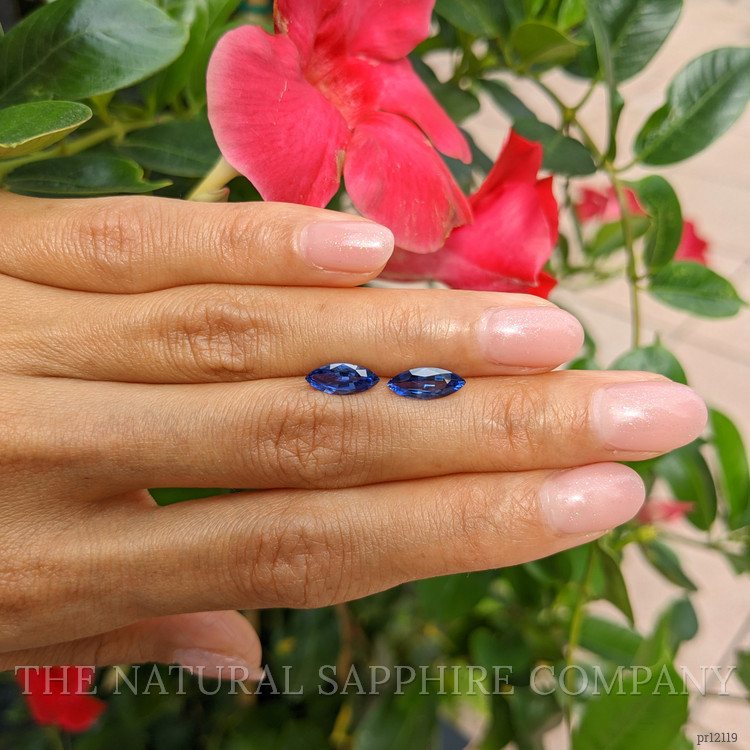 2.35 Ct.Tw. Blue Sapphire Pair from Ceylon (Sri Lanka)