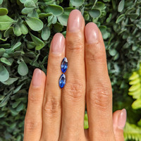 2.35&nbsp;Ct.Tw.Total Carat Weight Blue Sapphire Pair from Ceylon (Sri Lanka) Life Style