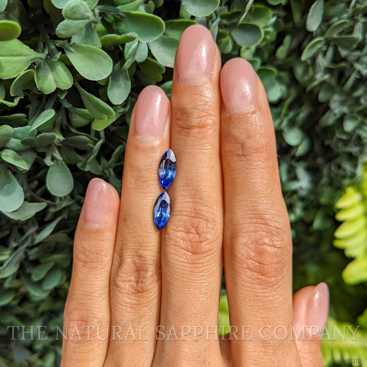 2.35 Ct.Tw. Blue Sapphire Pair from Ceylon (Sri Lanka)