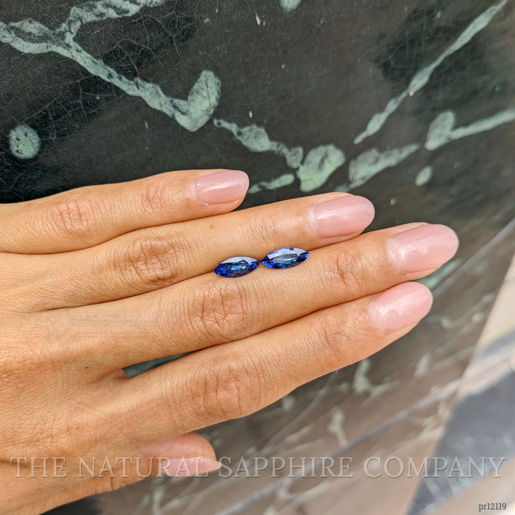 2.35 Ct.Tw. Blue Sapphire Pair from Ceylon (Sri Lanka)