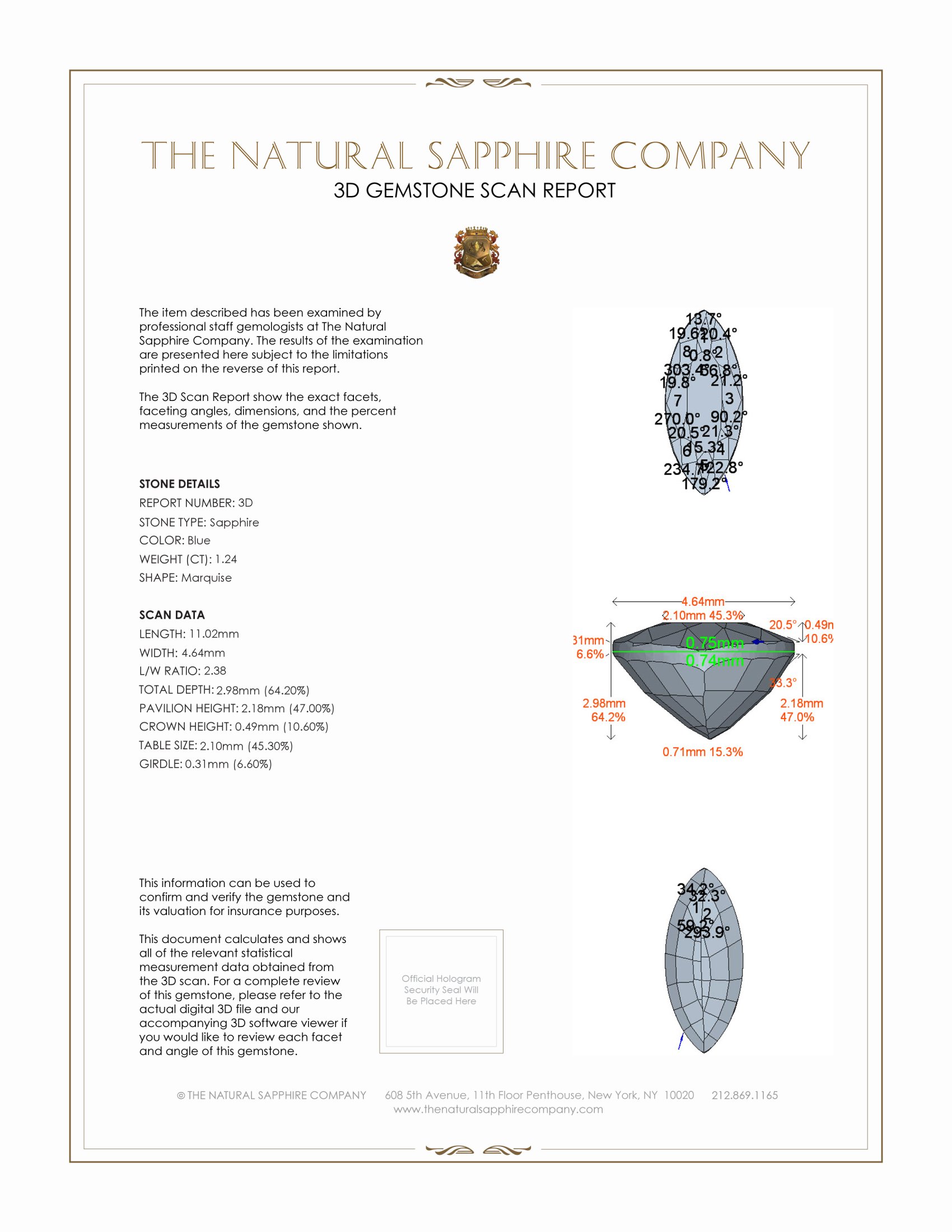 2.35 Ct.Tw. Blue Sapphire Pair from Ceylon (Sri Lanka)