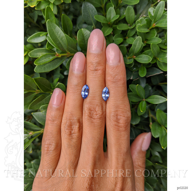 2.29 Ct.Tw. Blue Sapphire Pair from Madagascar