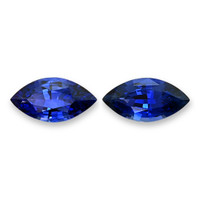 2.26 Ct.Tw.Total Carat Weight Blue Sapphire Pair from Madagascar Video