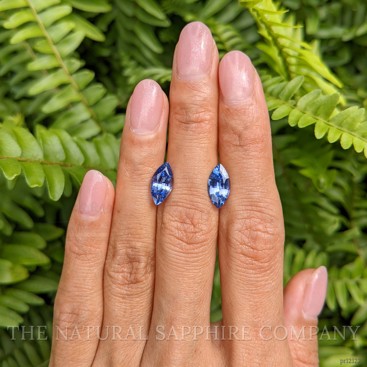 4.15 Ct.Tw. Blue Sapphire Pair from Madagascar